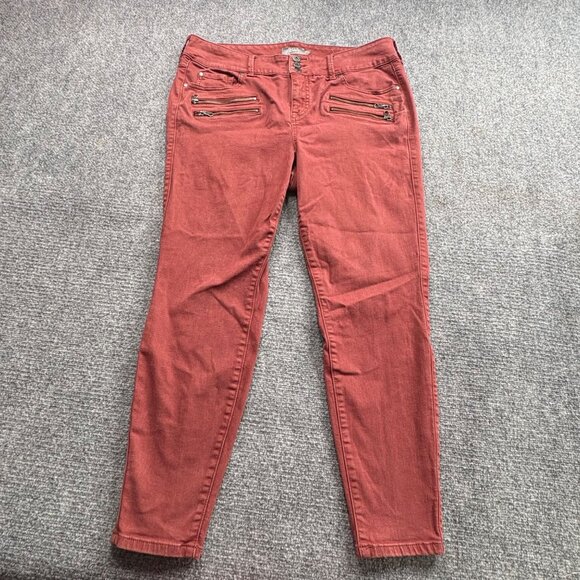 Torrid Jeggings Womens 18R Rust Zipper Accents Super Soft Skinny Jeans Moto Tech - Picture 1 of 16